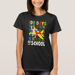 Aeroplane 100 Days of School Apparel for Teachers  T-Shirt