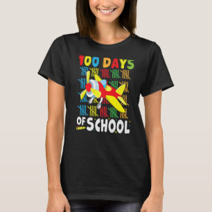 Aeroplane 100 Days of School Apparel for Teachers T-Shirt