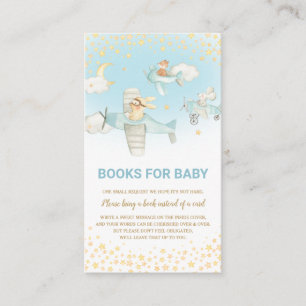 Aeroplane Aeroplanes Cute Animals Boy Bring a Book Enclosure Card