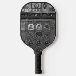 Aeroplane Aircraft Flight Deck Cockpit Pilot Flies Pickleball Paddle