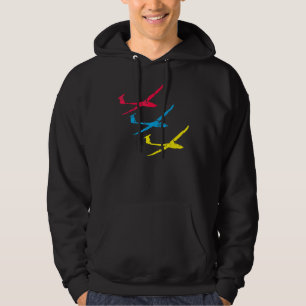 Aeroplane Aircraft Glider Plane Pilot Vintage Retr Hoodie