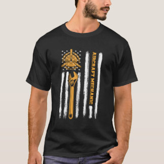Aeroplane Aircraft Mechanic Aviation Tech American T-Shirt