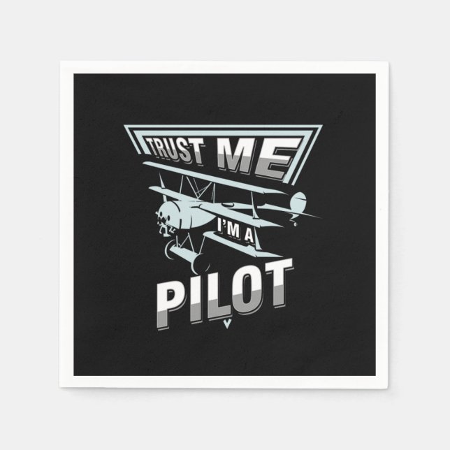 Aeroplane Aircraft Mechanic Aviator Aircraft Pilot Napkin (Front)