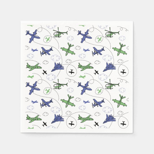 Aeroplane Aircraft Paper Napkin (Front)