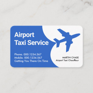 Aeroplane Airport Taxi Service Business Card