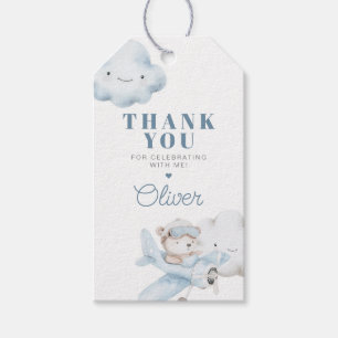 Aeroplane and Teddy Bear Baby Shower or Birthday Gift Tags