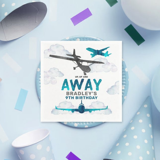 Aeroplane Aviation Any Age Birthday Party Napkin (Creator Uploaded)