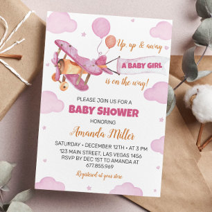 Aeroplane Baby Shower Invitation