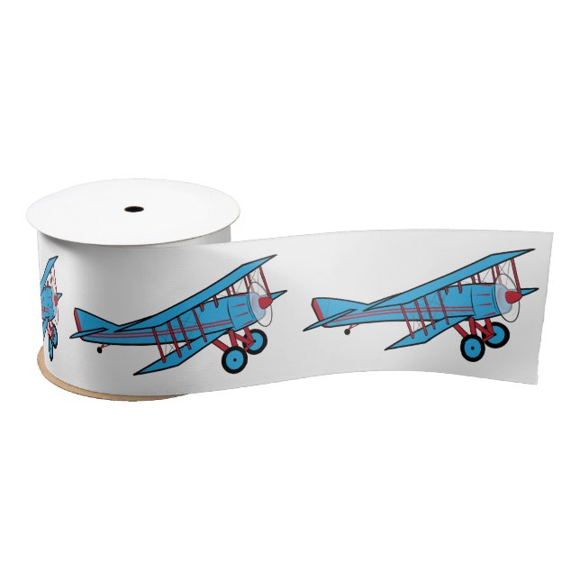 Aeroplane: Biplane 3 Inches Satin Ribbon (Spool)
