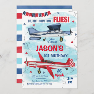 Aeroplane Birthday Invitation