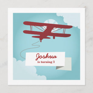 Aeroplane Birthday Invitation