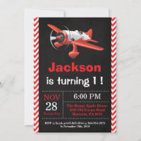 Aeroplane Birthday Invitation. Boy Birthday Party