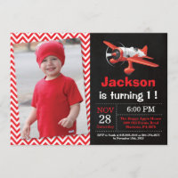 Aeroplane Birthday Invitation. Boy Birthday Party