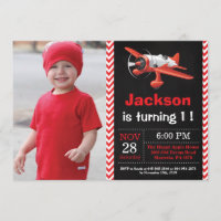 Aeroplane Birthday Invitation. Boy Birthday Party