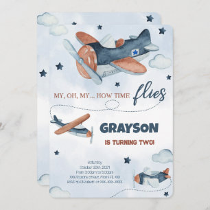 Aeroplane Birthday Invitations