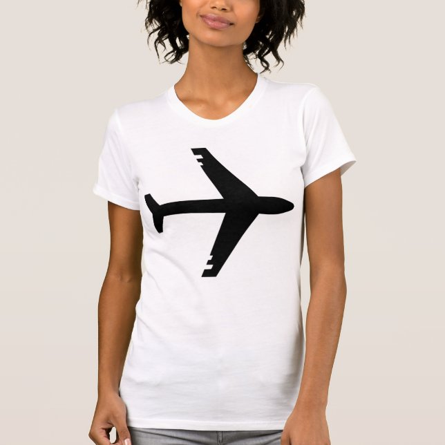 Aeroplane Black T-Shirt (Front)