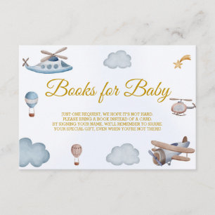 Aeroplane Books for Baby Enclosure Card