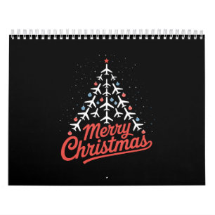 Aeroplane Christmas Tree Pilot Calendar