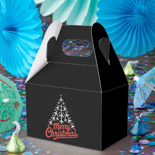 Aeroplane Christmas Tree Pilot Favour Box