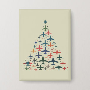 Aeroplane Christmas Tree Retro Pilot Flying Flight