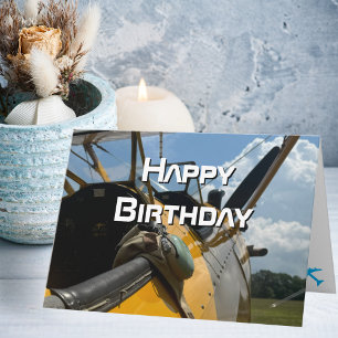 Aeroplane cockpit, Cool Aviation Pilot Birthday  Card