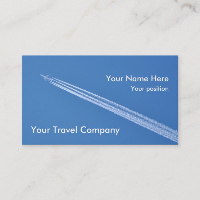 Aeroplane contrails business card (Front)
