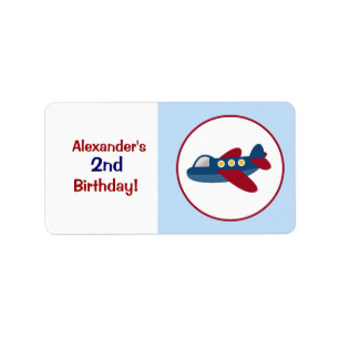 Aeroplane Custom Baking Labels or Stickers