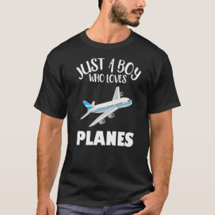 Aeroplane Designs For Boys Men Plane Pilot Aviatio T-Shirt