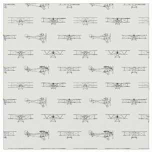 Aeroplane Diagrams Pattern Vintage Planes Aircraft Fabric