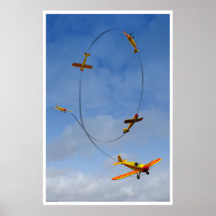 Aeroplane doing an Aerobatic Loop Poster