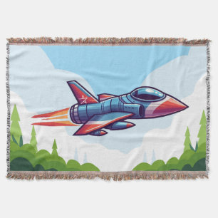 aeroplane/fighter jet throw blanket