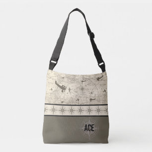Aeroplane Flight Path Crossbody Bag