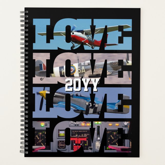 Aeroplane Flying,Photo Collage,Aviation,Cool Planner (Front)