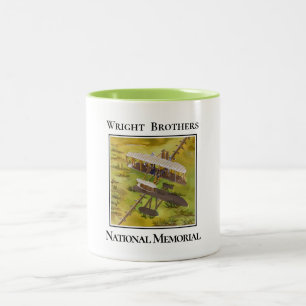 Aeroplane from Wright Brothers, National Memorial Two-Tone Coffee Mug