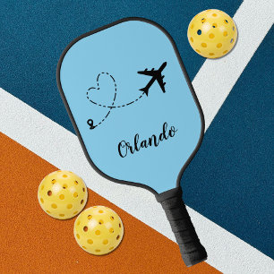 Aeroplane & Heart Contrail Travel Custom Vacation Pickleball Paddle