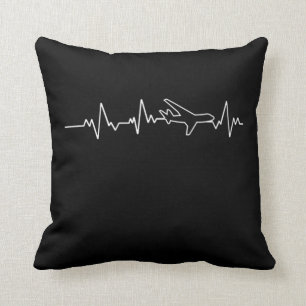 Aeroplane Heartbeat I Love Aviation Aircrafts Fan Cushion