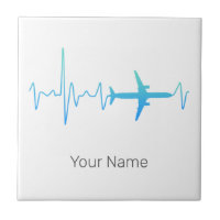 Aeroplane Heartbeat Retro Pilot Vintage Frequency