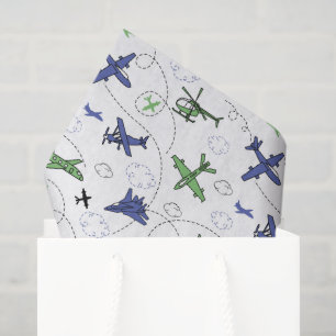 Aeroplane Helicopter Decoupage Paper, Aircraft Tissue Paper