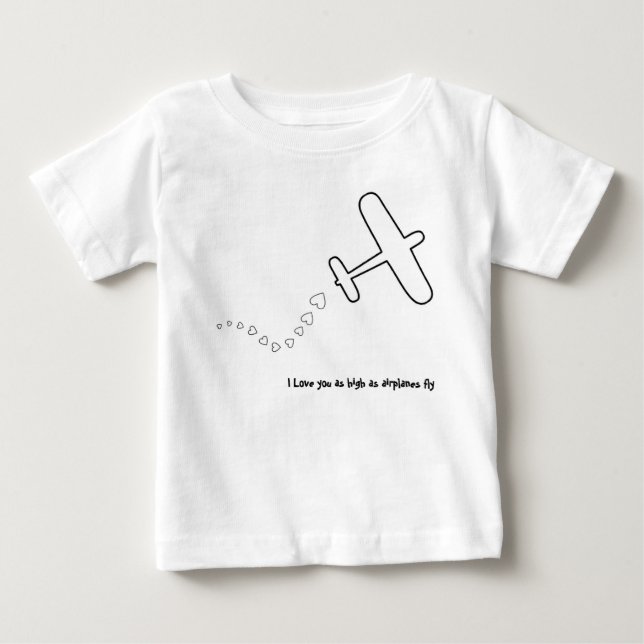 Aeroplane I Love You Baby T-Shirt (Front)