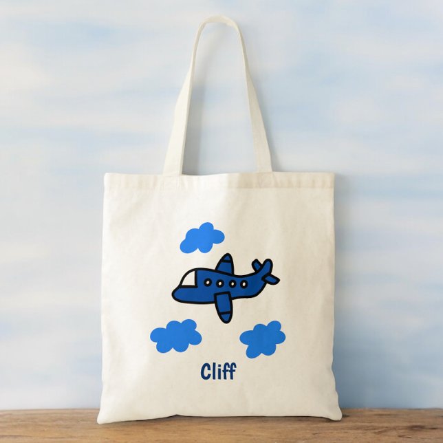 Aeroplane in the Clouds Personalised Tote Bag (Creator Uploaded)