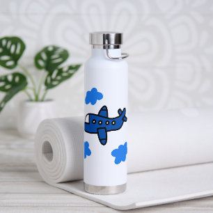 Aeroplane in the Clouds Personalised Water Bottle