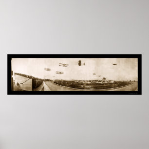 Aeroplane Indianapolis Photo 1910 Poster