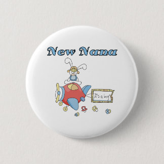 Aeroplane It's a Boy New Nana 6 Cm Round Badge