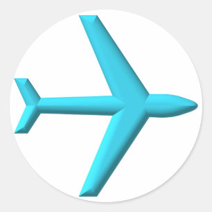 Aeroplane/Jet Classic Round Sticker