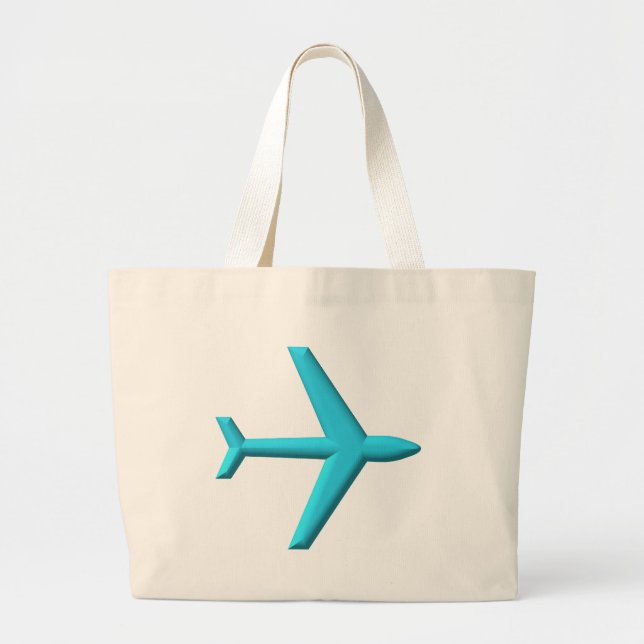 Aeroplane/Jet Large Tote Bag (Front)
