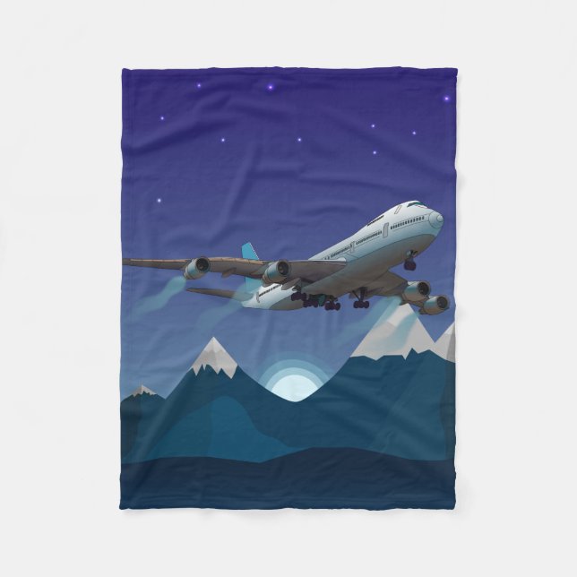 Aeroplane. Jumbo jet. Fleece Blanket (Front)
