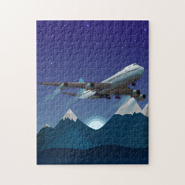 Aeroplane. Jumbo jet. Jigsaw Puzzle (Vertical)