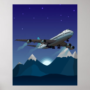 Aeroplane. Jumbo jet. Poster