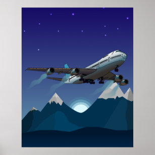 Aeroplane. Jumbo jet. Poster