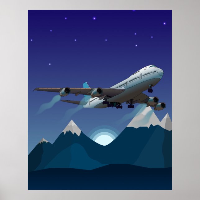 Aeroplane. Jumbo jet. Poster (Front)